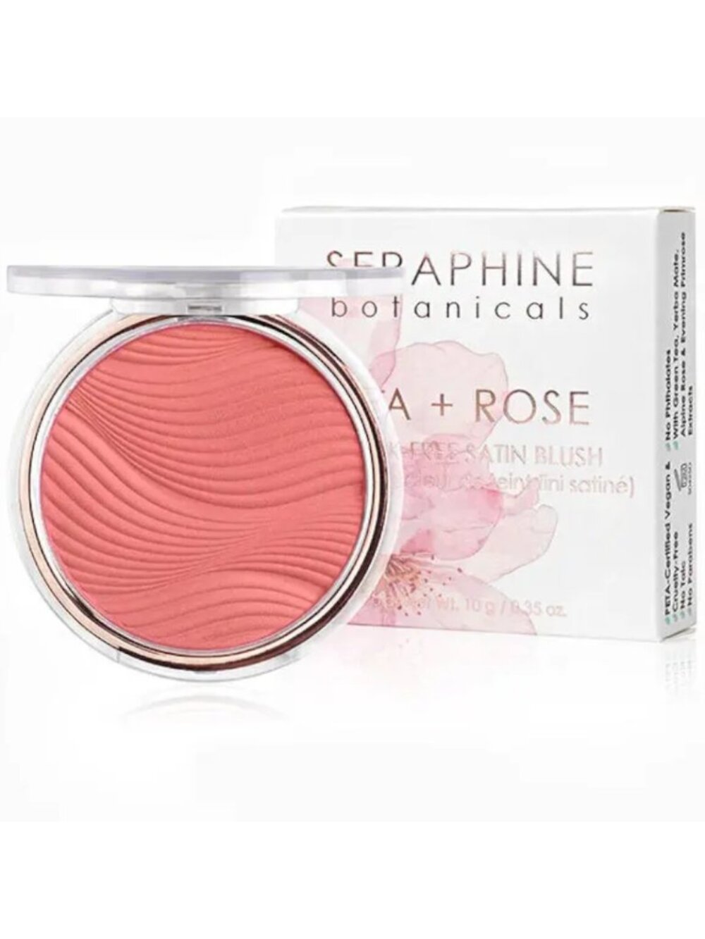 Seraphine Satin Blush Fresh Apricot Tea + Rose - Streak-Free Satin Blush